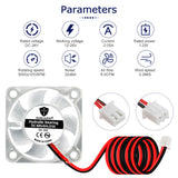 2pcs Brushless DC Cooling Fan with XH2.54-2P Wire for 3D Printe