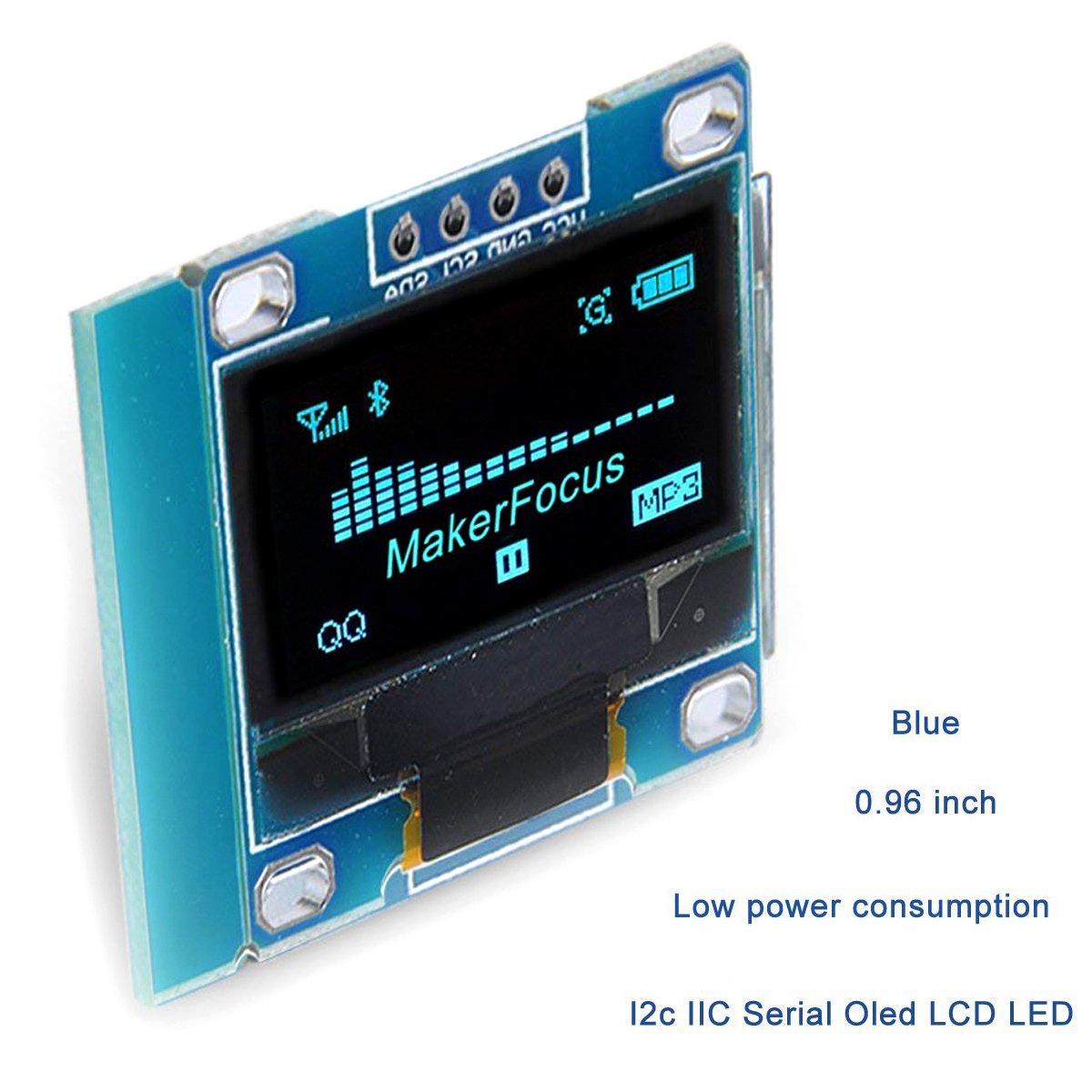 MakerFocus 0.96 Inch IIC Serial OLED Display 128*64 for Arduino with 4