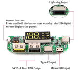 MakerFocus 4pcs 18650 Charging Board Dual USB 5V 2.4A with Overcharge Overdischarge Protection