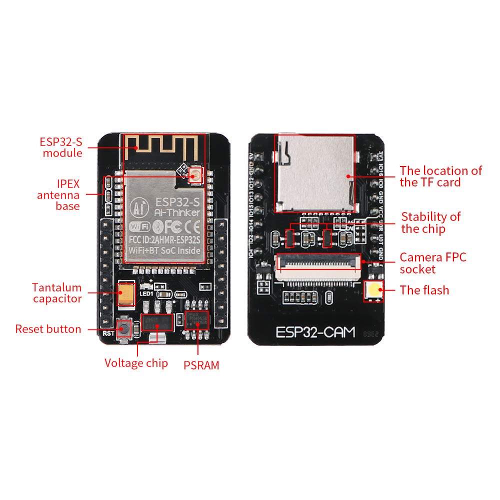 ESP32-CAM Module WiFi ESP32 série WiFi ESP32 CAM Développement 5V avec OV2640 Ca ESP32-CAM Module WiFi ESP32 série WiFi ESP32 CAM Développement 5V avec OV2640 Ca