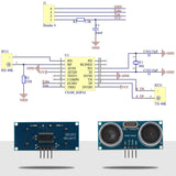 MakerFocus 5Pcs HC-SR04 Ultrasonic Module Distance Sensor Kit with Du-Pont Wire for Arduino UNO R3