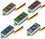5pcs Mini Digital Voltmeter DC 0.28 Inch Three-Line DC 0-100V Mini Digital Voltmeter Gauge Teste