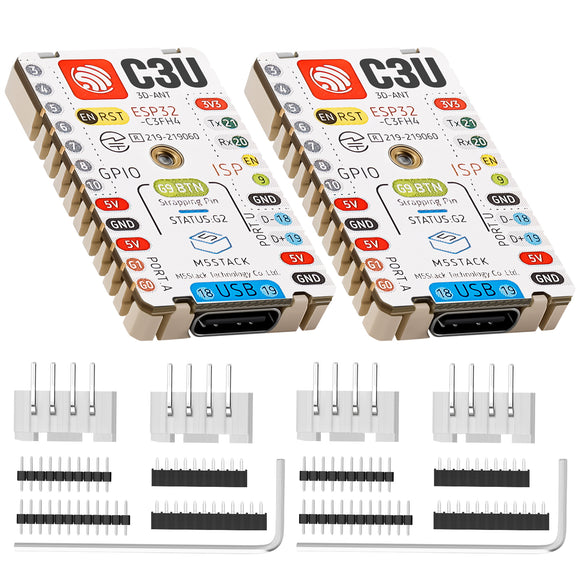 M5Stack M5Stamp C3U Kit de Desarrollo: 2 piezas ESP32-C3 Wi-Fi IoT Placa de Desarrollo Microcontrolador