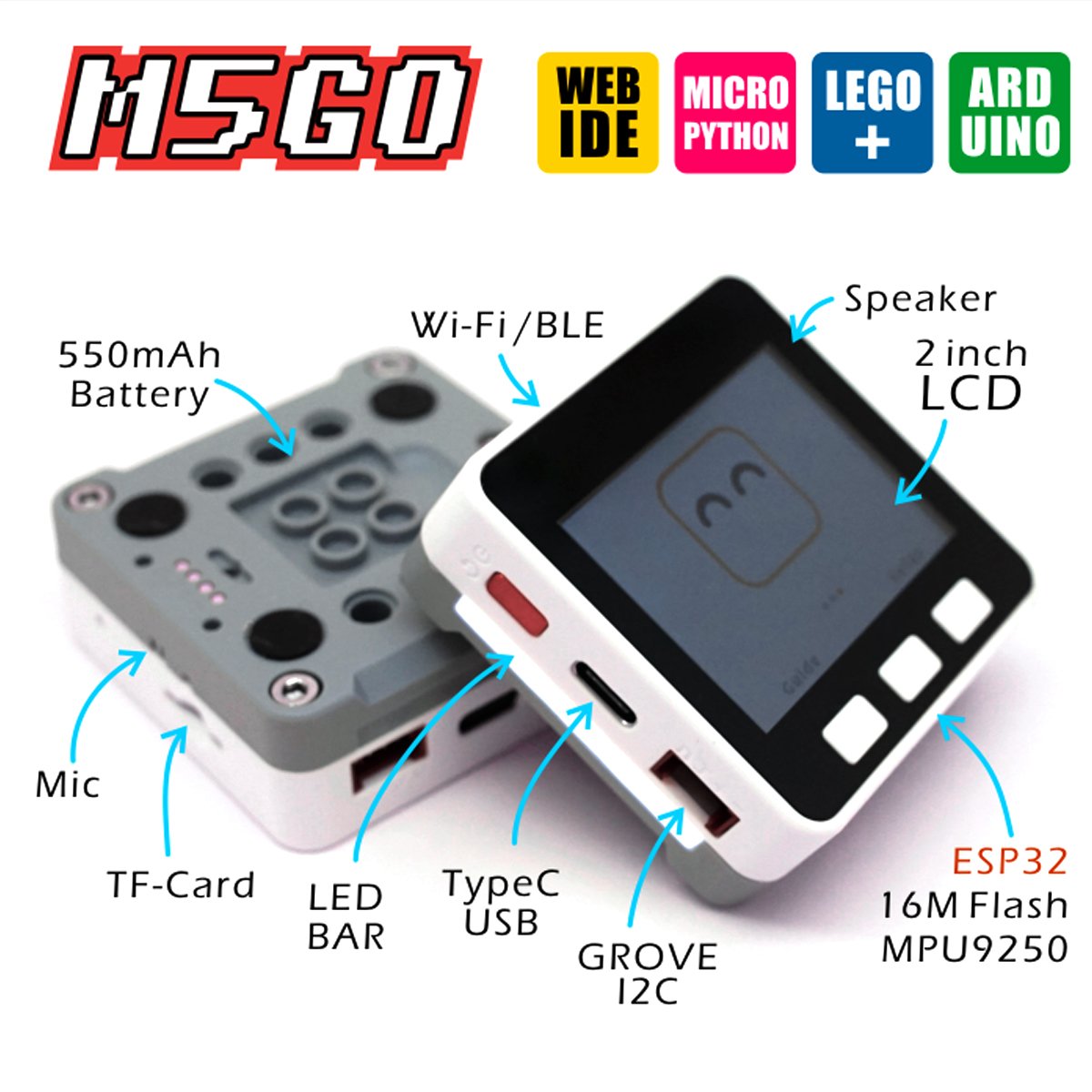 M5Stack M5GO IoT Starter Kit for MicroPython/Arduino Programming ...