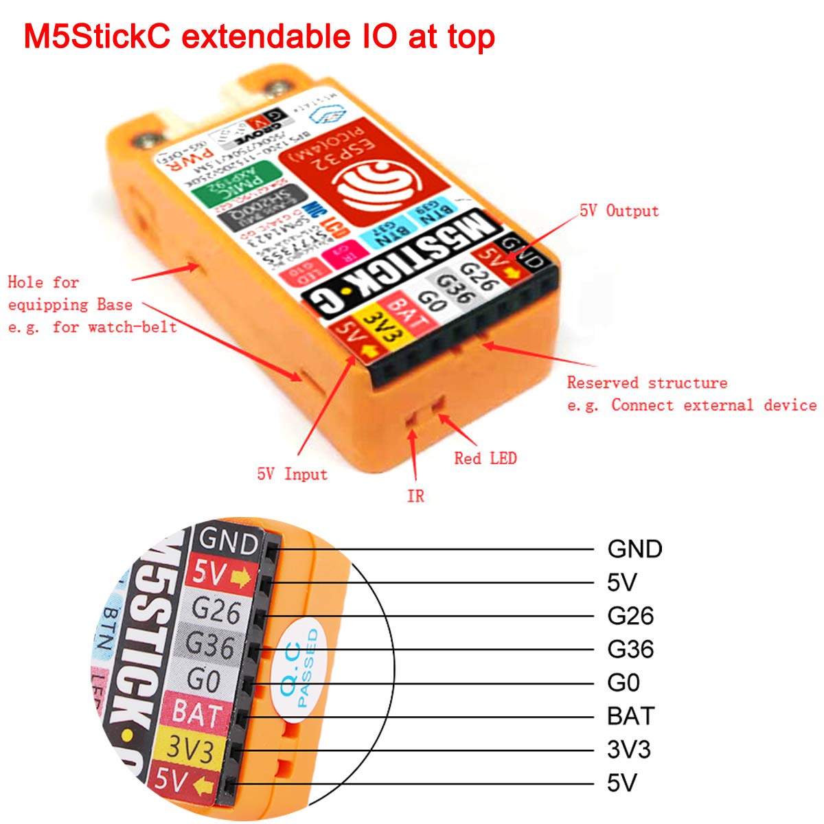 M5Stack M5StickC ESP32 Mini IoT Development Board Official with Color ...