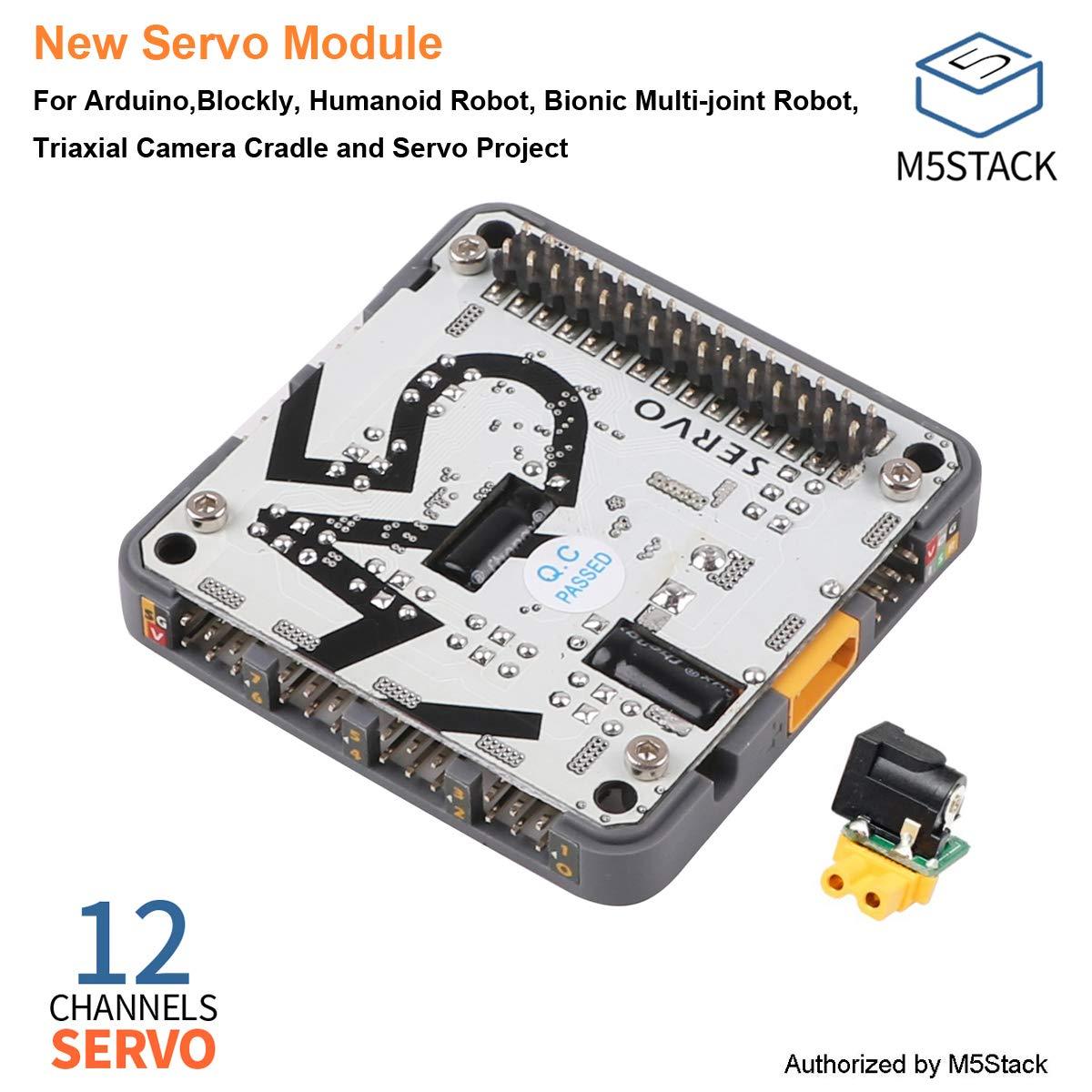 M5stack Controller M5Stack Blocky 12 Channels Servo Controller with MEGA328 and Power Ada ...