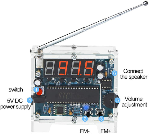 MakerFocus DIY Radio FM Receiver Kit
