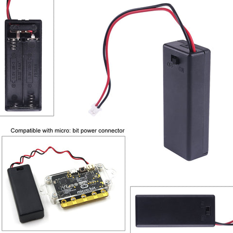 MakerFocus Micro:bit Protective Acrylic Transparent Case and AAA Cell Battery Box
