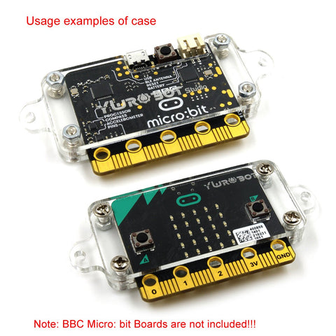 MakerFocus Micro:bit Protective Acrylic Transparent Case and AAA Cell Battery Box