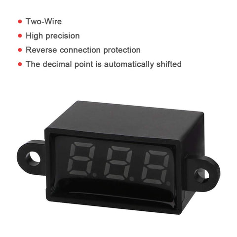 MakerFocus 2pcs Mini Digital DC Voltmeter 0.28 Inch Two-Wire 3.0V-30V Waterproof