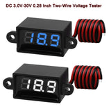 Two-Wire 3.0-30V Digital DC Waterproof Voltmeter