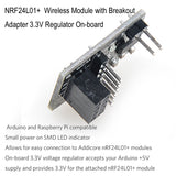 MakerFocus 4pcs NRF24L01+ Wireless Module with Breakout Adapter 3.3V Regulator On-board