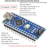 Makerfire 2pcs Nano V3.0 ATmega328P Microcontroller Board For Arduino with USB Cables