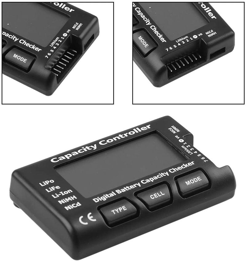 Digital Battery Capacity Tester, Battery Capacity Voltage Checker Cont