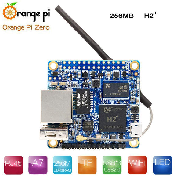 Orange Pi zero H2 256MB development board with antenna