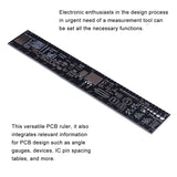 MakerFocus 2pcs PCB Ruler 6 Inch 15cm Measuring Tool for Soldering Up Surface Mount Component