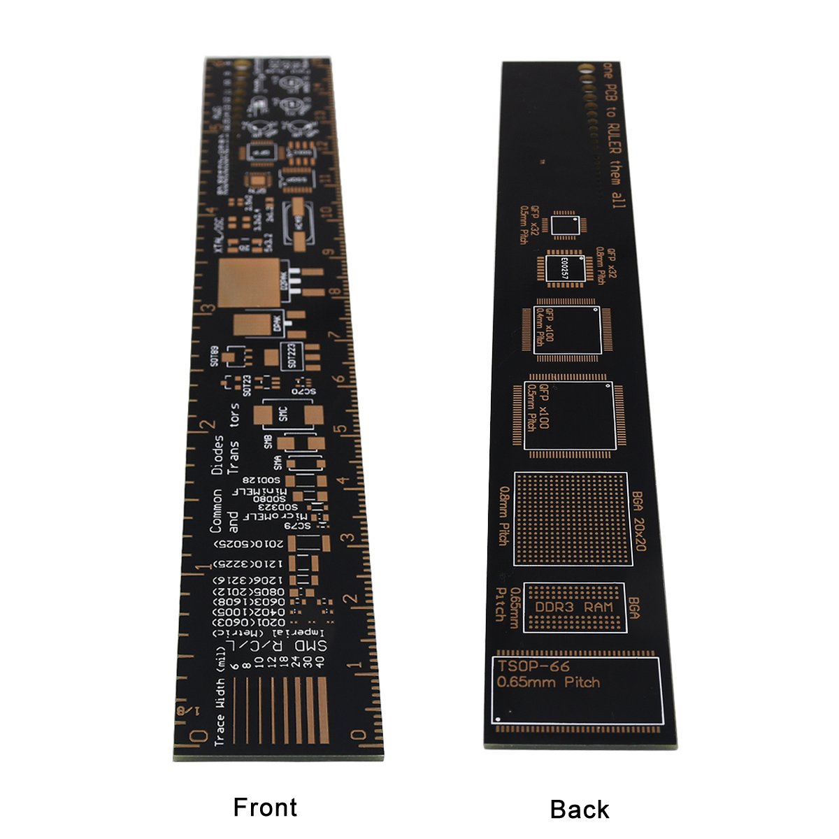 Pcb Slide Ruler MakerFocus 2pcs PCB Ruler 6 Inch 15cm Measuring Tool for Soldering Up