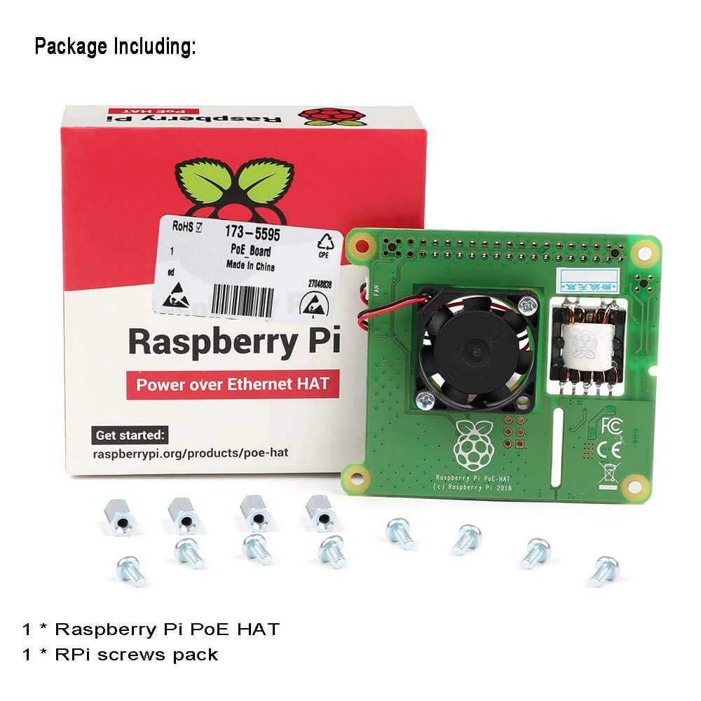 Raspberry Pi 3B+ POE Expansion Board - Power Over Ethernet Adapter For Raspberry Pi