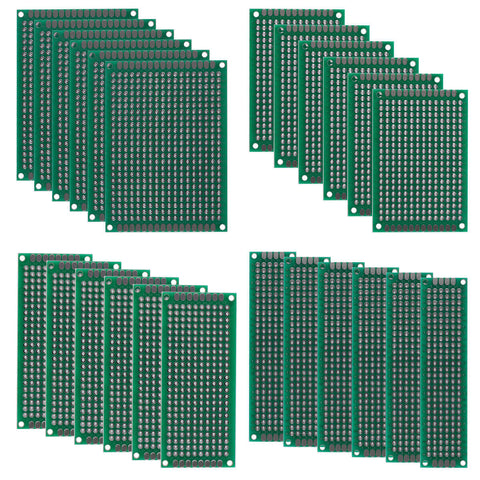 MakerFocus 24 PCS Universal Prototype PCB Board for Soldering Practice