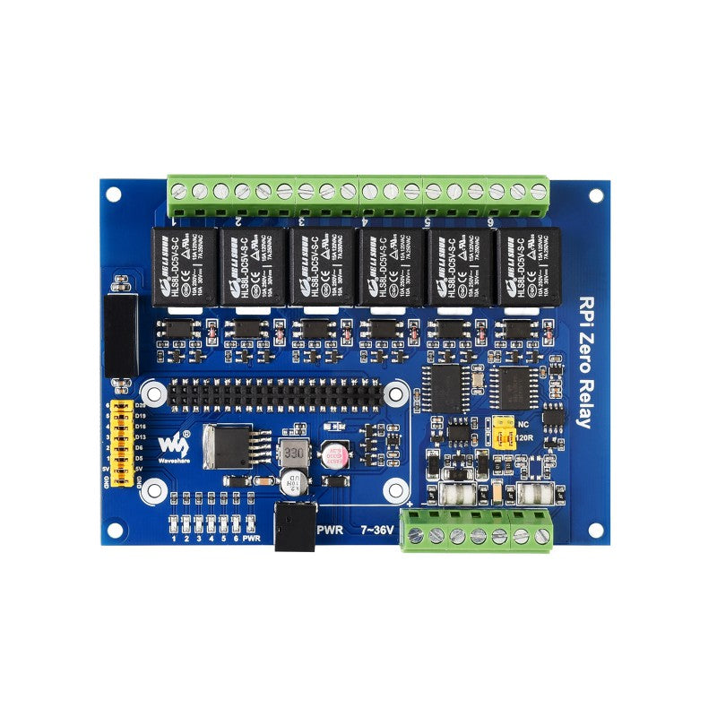 Raspberry Pi Zero WH RS485/CAN Industrial 6-ch Relay Module with Isola ...