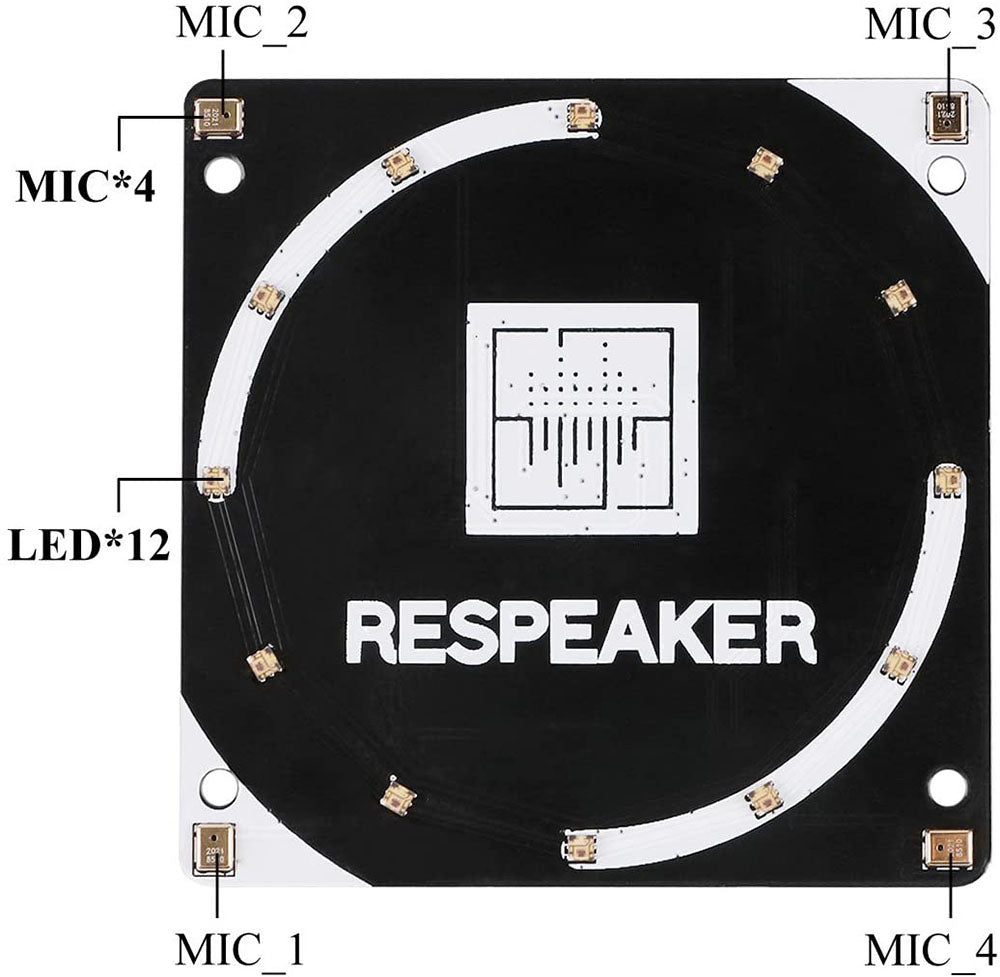 Microphone Speech Voice Recognition Module for Raspberry Pi Array 4-Mi ...