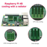 MakerFocus 12pcs Raspberry Pi 4B Aluminum Radiator Cooling Kit Heat Sink Set Cooler