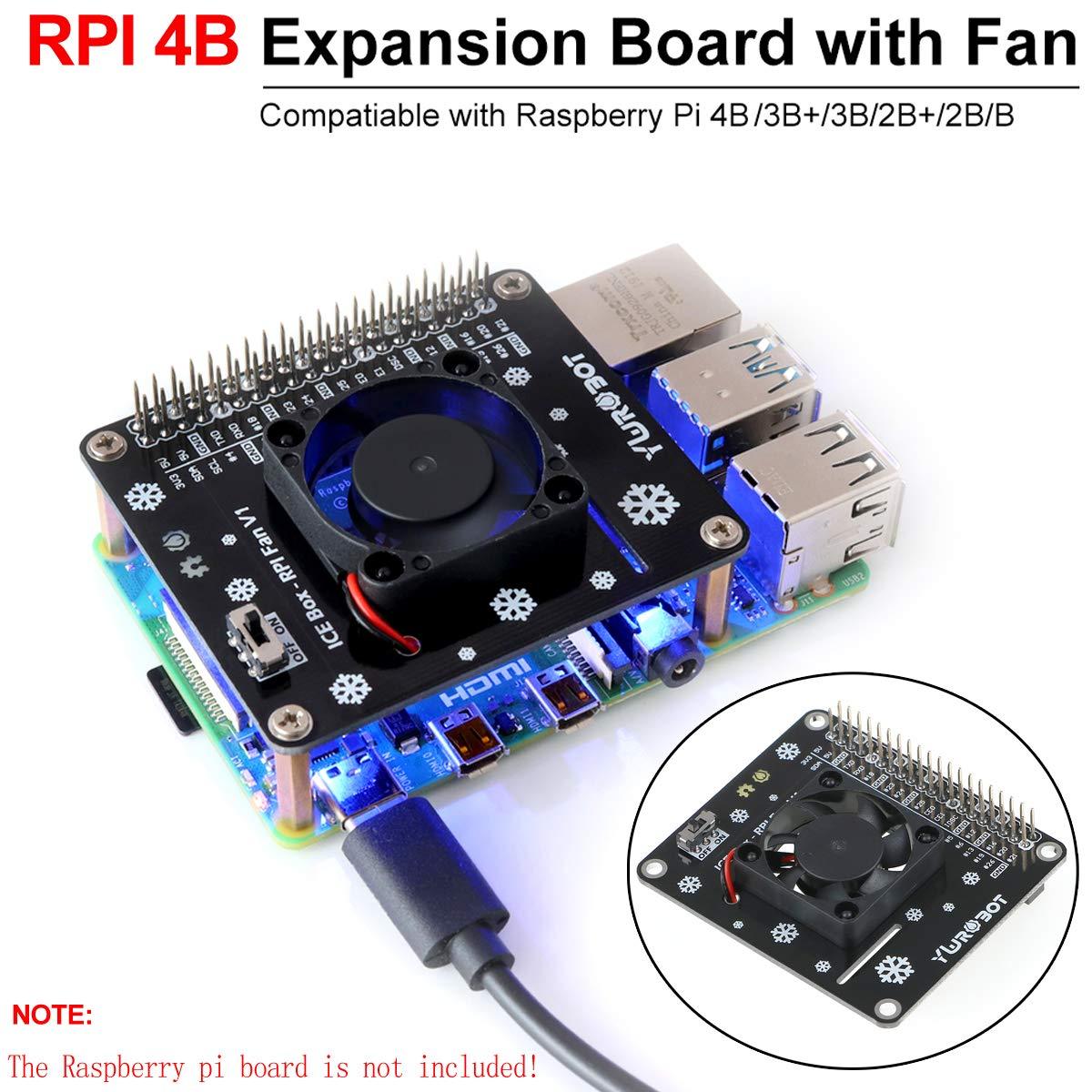 MakerFocus Raspberry Pi 4B GPIO Expansion Board with Fan&LED Compatibl
