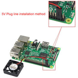 MakerFocus 4Pcs Raspberry Pi DC Brushless Cooling Fan 5V Heatsink Cooler One-to-Two Interface