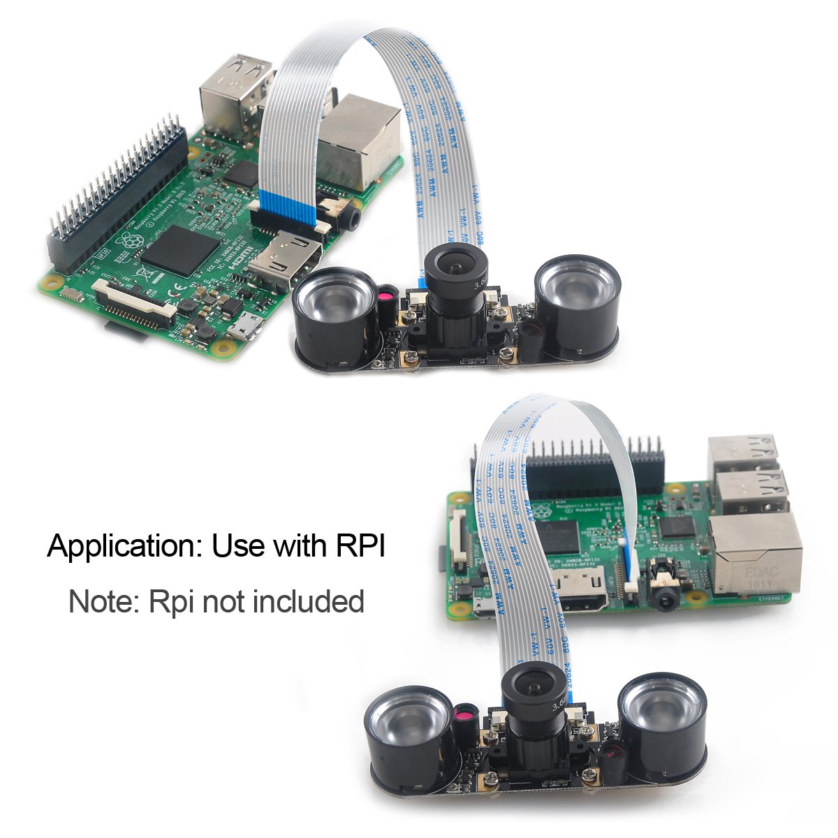 MakerFocus Raspberry Pi 4 Camera Night Vision Adjustable-Focus Compati