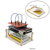 MakerFocus Raspberry Pi Battery Pack UPS HAT Board with 4 LED Power Indicator(2600mAh Battery)