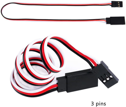10pcs Cable Lead Wire 320mm 12.59inch 3 Pin Cord JR Male to Futaba Female for RC Plane