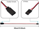 10pcs Servo Extension Cable 4pcs 100mm 3.93 inch Male to Male 3pcs 320mm 12.59inch Male to Female