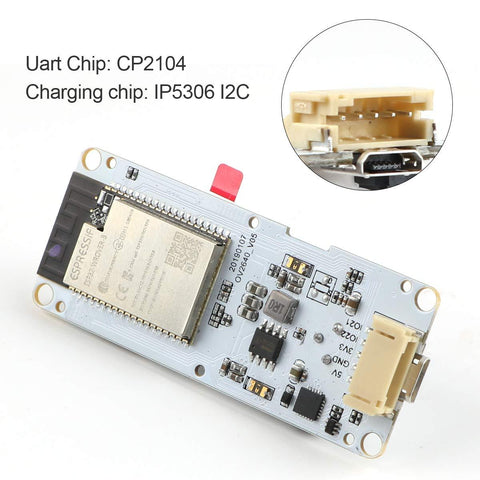 MakerFocus T-Camera ESP32 WROVER OV2640 Camera Module with 0.96 Inch OLED-Fish-Eye Lens