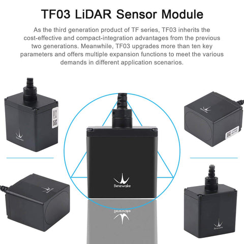 TF03 Lidar Distance Sensor with 180m Measurement 1cm Resolution for Automotive Anti-Collision