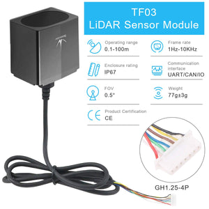 TF03 Lidar Distance Sensor with 180m Measurement 