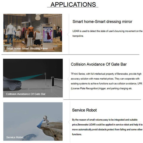 MakerFocus TFmini Plus Lidar Module(Short-Range Distance Sensor) Single-Point Ranging Module