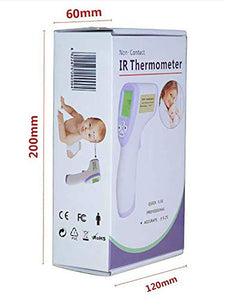 Infrared Digital Thermometer Non-Contact Forehead Ear Temperature Measurements with LCD Display