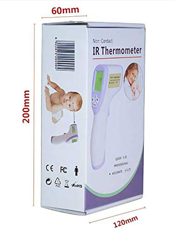 Infrared Digital Thermometer Non-Contact Forehead Ear Temperature Measurements with LCD Display