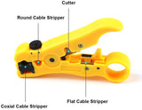 Punch Down Tool, Wire Stripping Tool Cable Stripper Cutter Wire Stripping Tool for Flat or Round UTP