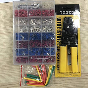 Wire Terminals Crimping Tool Kit, 1000pcs 24 Types Insulated Crimp Terminals Electrical Cable