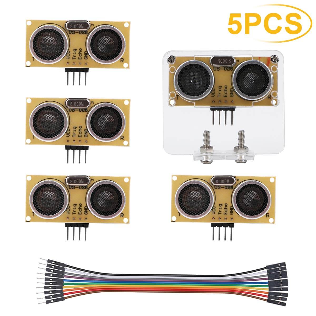 Ultrasonic Distance Module MakerFocus 5pcs US-026 Ultrasonic Module Distance Sensor Kits Ranging ...