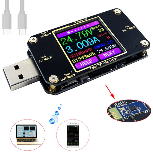 USB voltage tester with Bluetooth