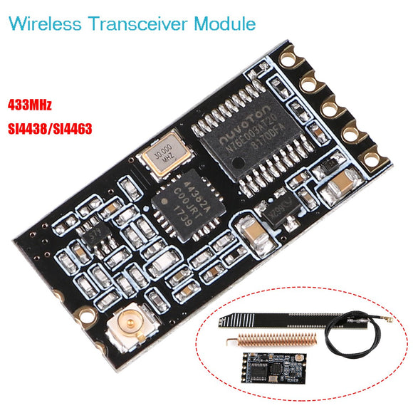 MakerFocus 433Mhz SI4463 Wireless Transceiver Module Serial Port 1200M with Antenna