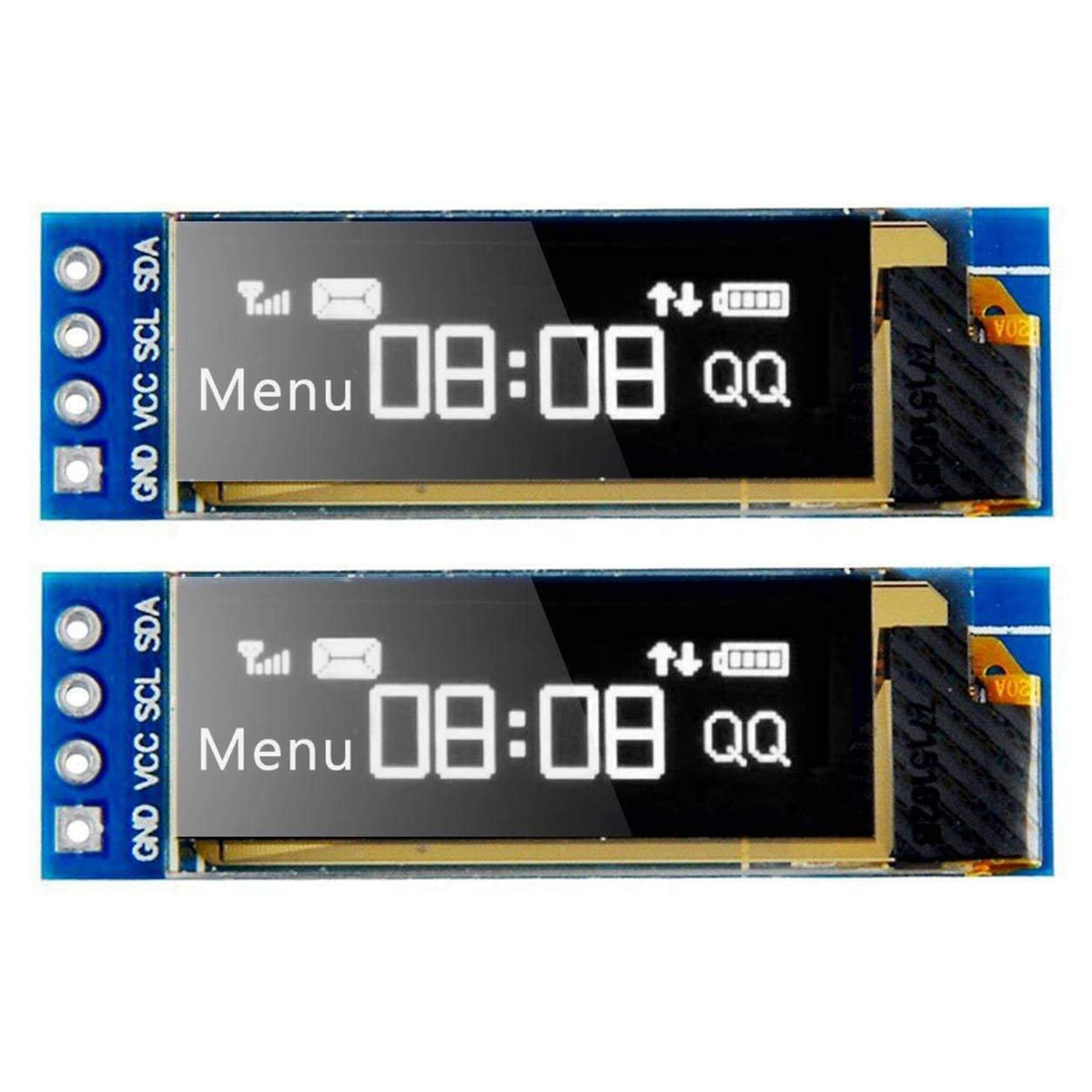 MakerFocus 2Pcs I2C OLED Display Module 0.91 Inch I2C SSD1306 OLED Display Module